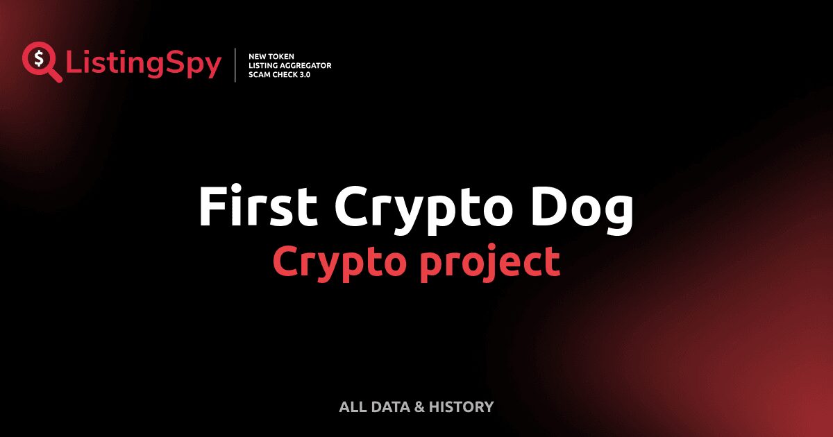 First Crypto Dog crypto project info: CLARK listings, events, charts ...