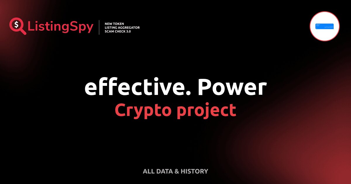 effective. Power crypto project: ॣ 冗 token listings, events, analysis ...