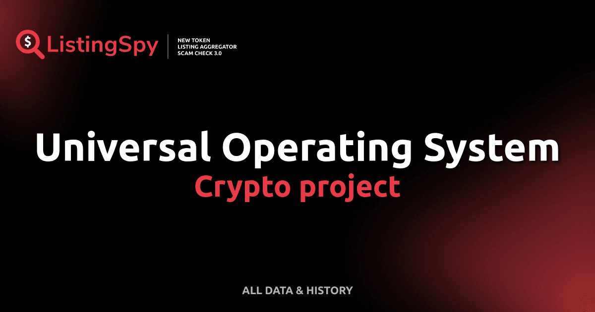 Universal Operating System crypto project: UOS token listings, events ...