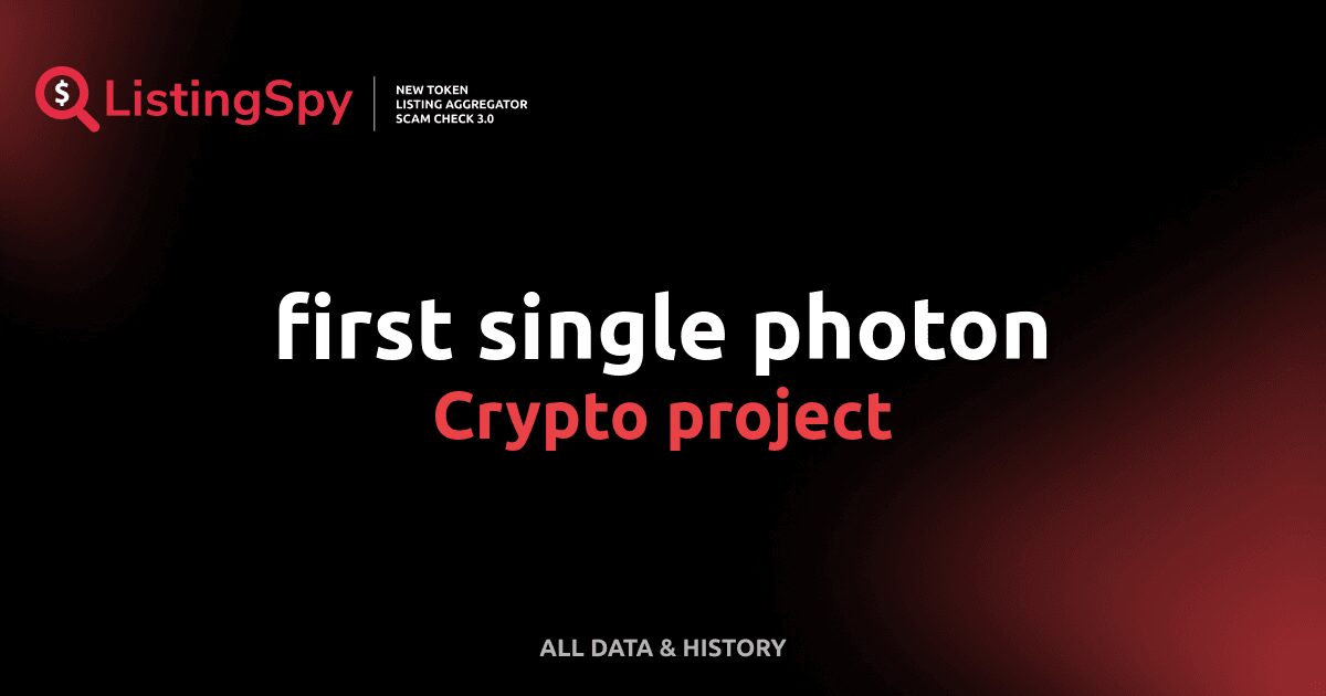 first single photon crypto project: photon token listings, events ...