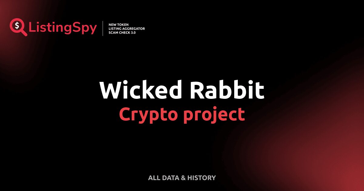 Wicked Rabbit crypto project: WABBIT token listings, events, analysis ...