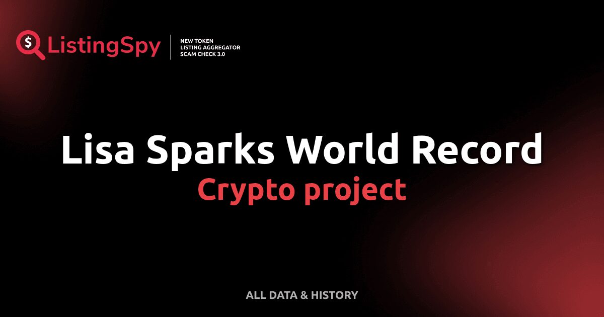 Lisa Sparks World Record crypto project 919X token listings, events