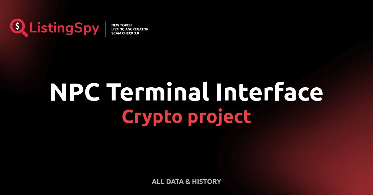 NPC Terminal Interface crypto project: NTI token listings, events ...