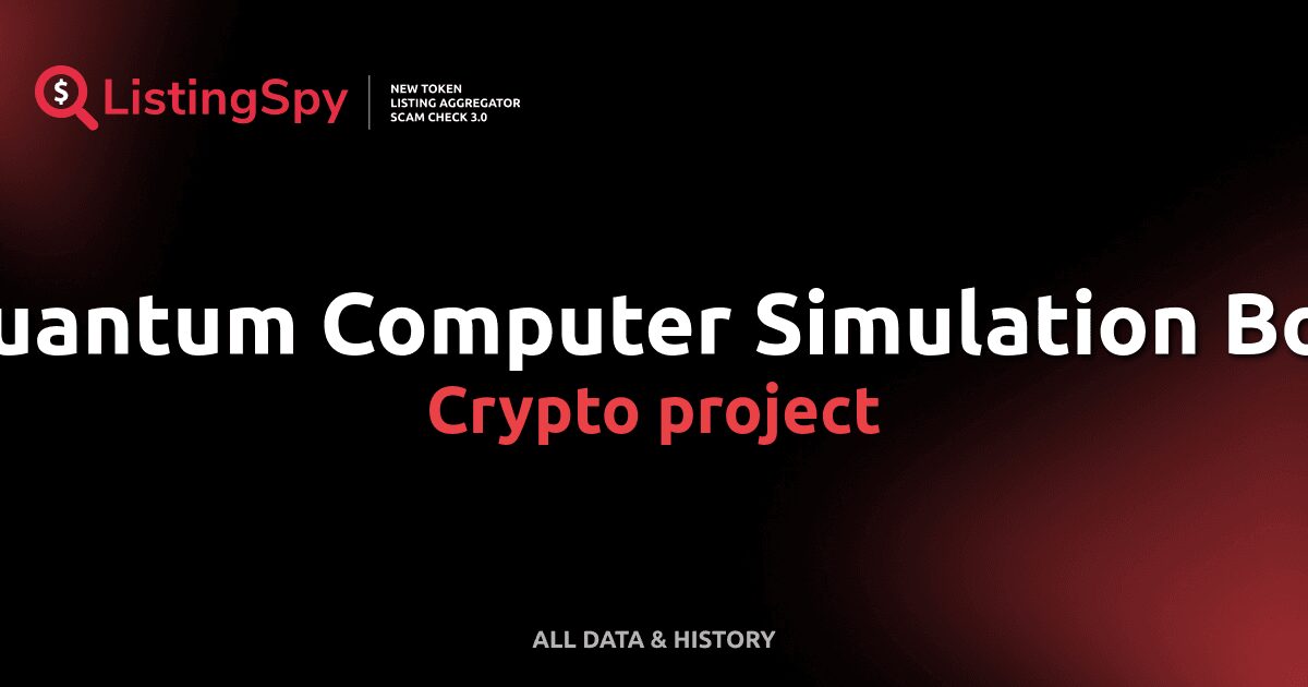 Quantum Computer Simulation Bo... crypto project: qbox token listings ...