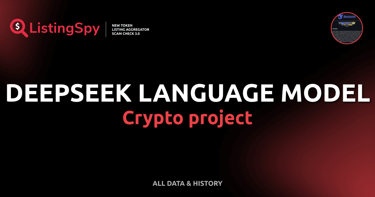 DEEPSEEK LANGUAGE MODEL crypto project: MoE token listings, events ...
