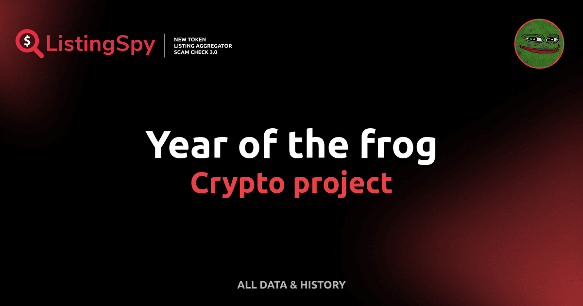 Year of the frog crypto project: FROG token listings, events, analysis ...