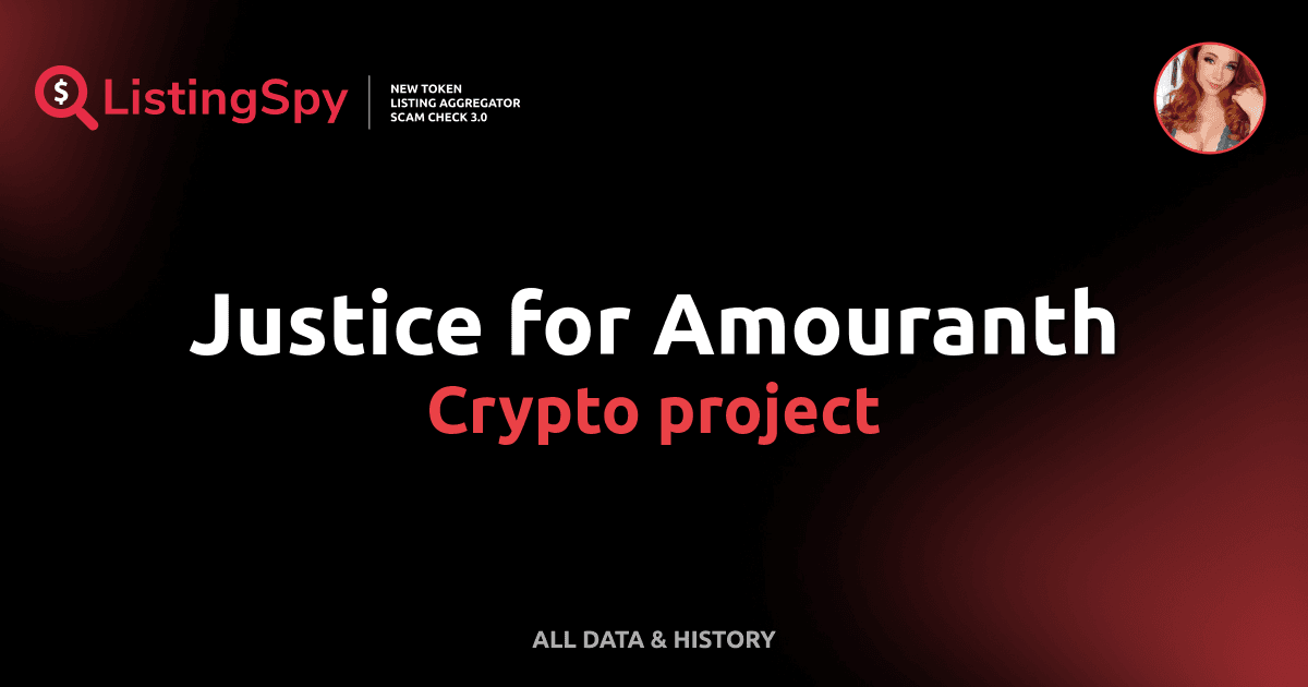 Justice for Amouranth crypto project Amouranth token listings, events