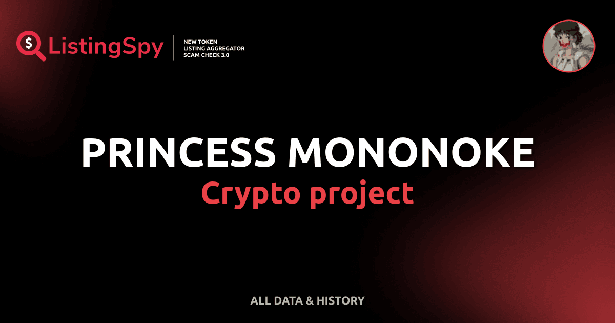 PRINCESS MONONOKE crypto project MONONOKE token listings, events