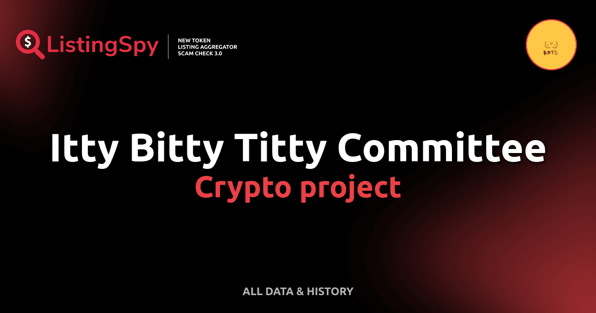 Itty Bitty Titty Committee crypto project iBTC token listings, events