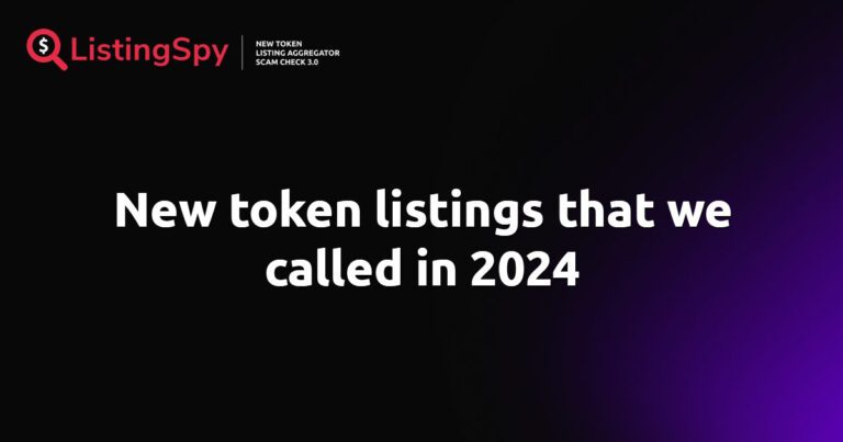 Featured Image: New token listings that we called in 2024