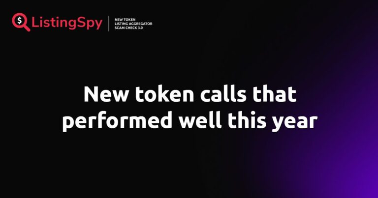 Featured Image: New token calls that performed well this year