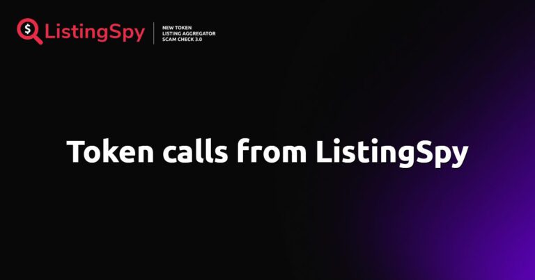 Featured Image: Token calls from ListingSpy