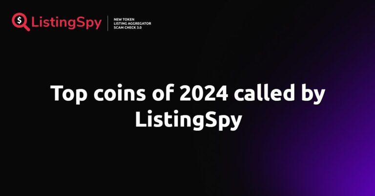 Featured Image: Top coins of 2024 called by ListingSpy