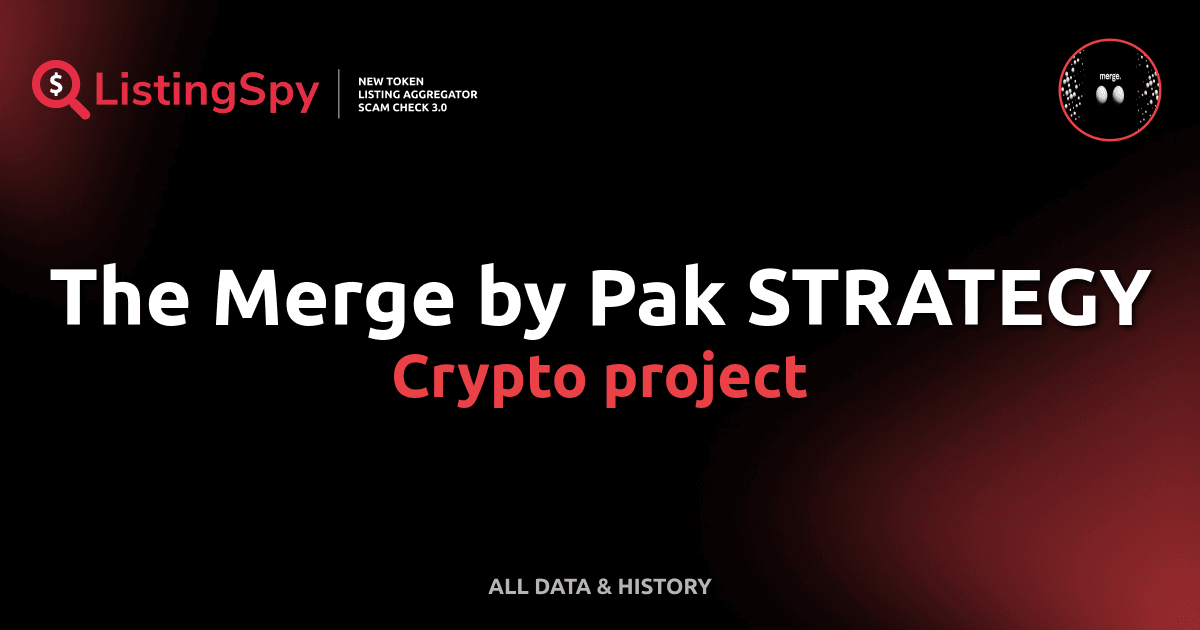 The Merge by Pak STRATEGY crypto project: MERGESTRAT token listings ...