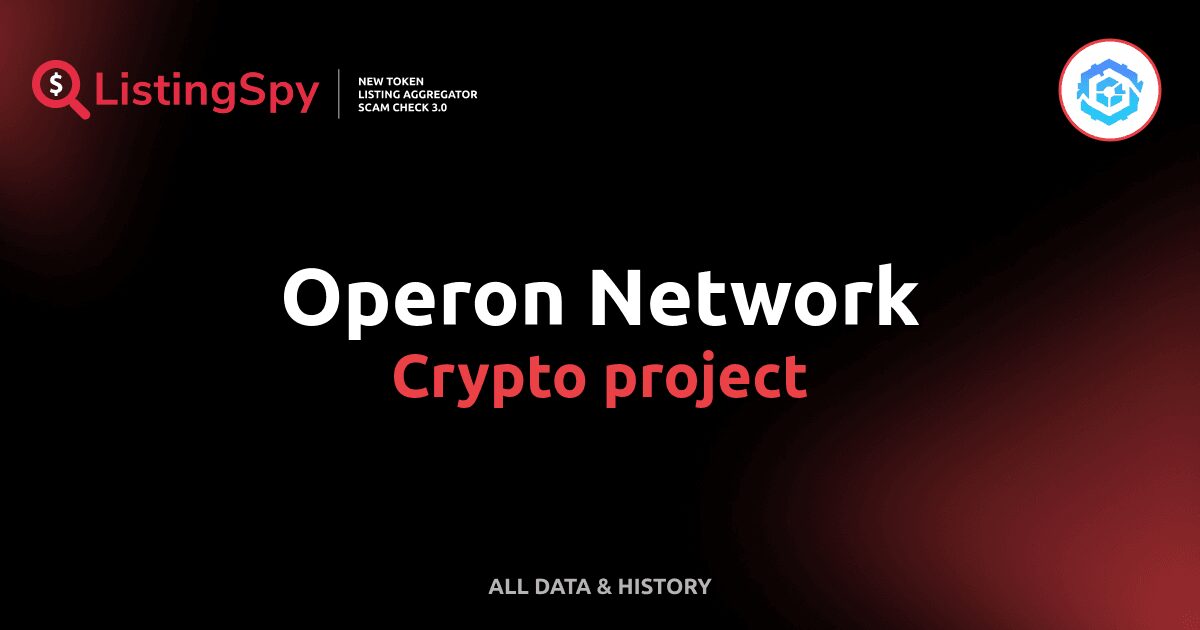 Operon Network crypto project: operon token listings, events, analysis ...